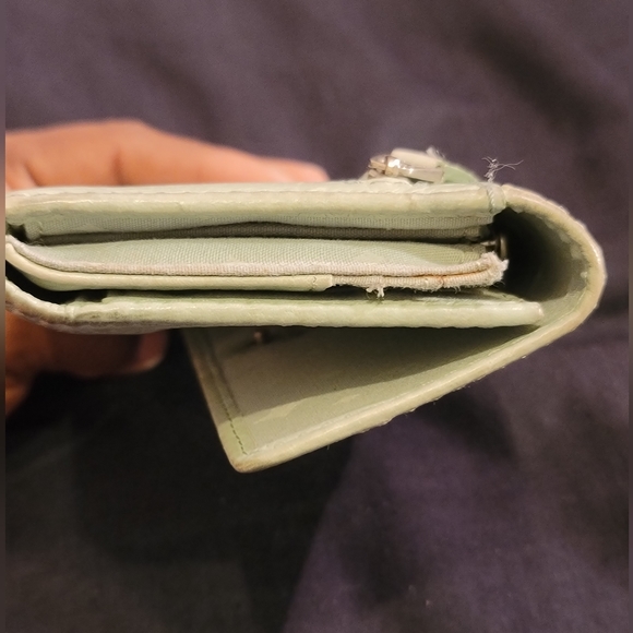 FOSSIL Marlow Green Leather Multifunction Trifold Wallet - Picture 8 of 12